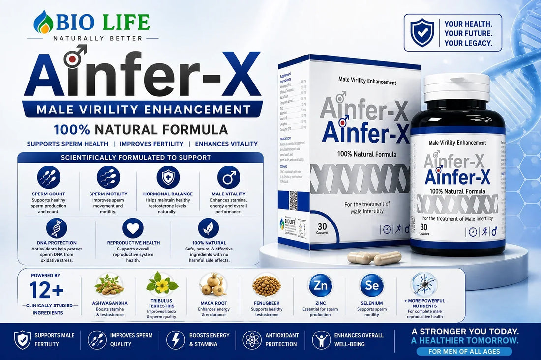 BioLife Ainfer-X Tablets - Best Male Fertility Supplement in Pakistan for Sperm Health & Vitality