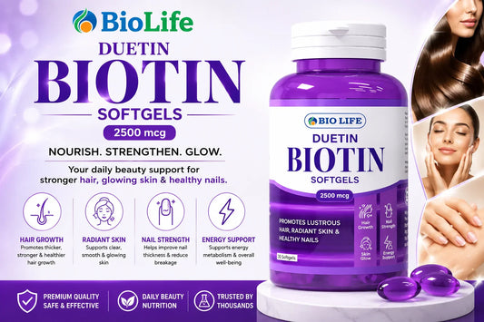 BioLife Biotin Tablets - Best Biotin Supplement in Pakistan for Hair, Skin & Nails Bio Life