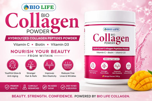 BioLife Collagen Powder - Best Hydrolyzed Collagen Supplement in Pakistan for Glowing Skin, Hair & Joint Health Bio Life