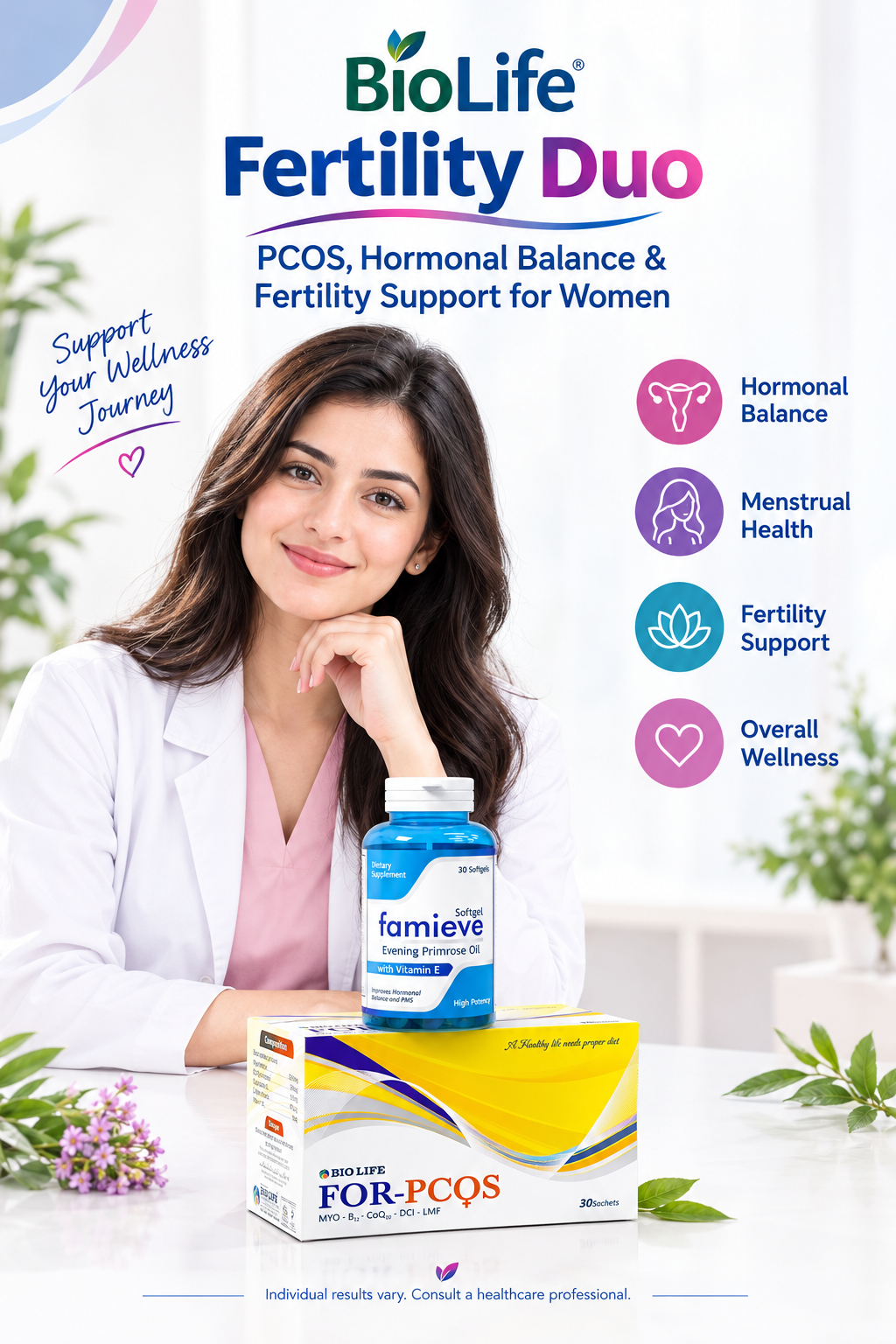 BioLife Fertility Duo: PCOS & Fertility Support for Women Bio Life