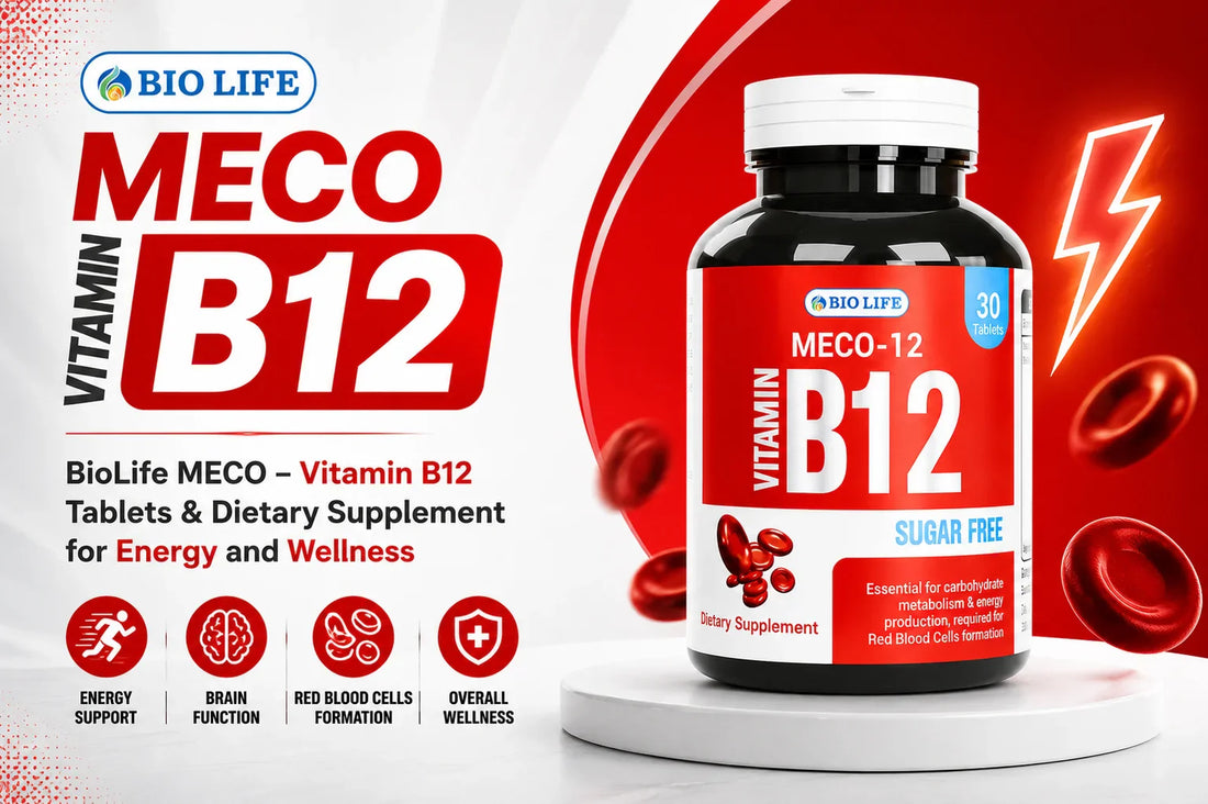 BioLife MECO – Vitamin B12 Tablets & Dietary Supplement for Energy and Wellness