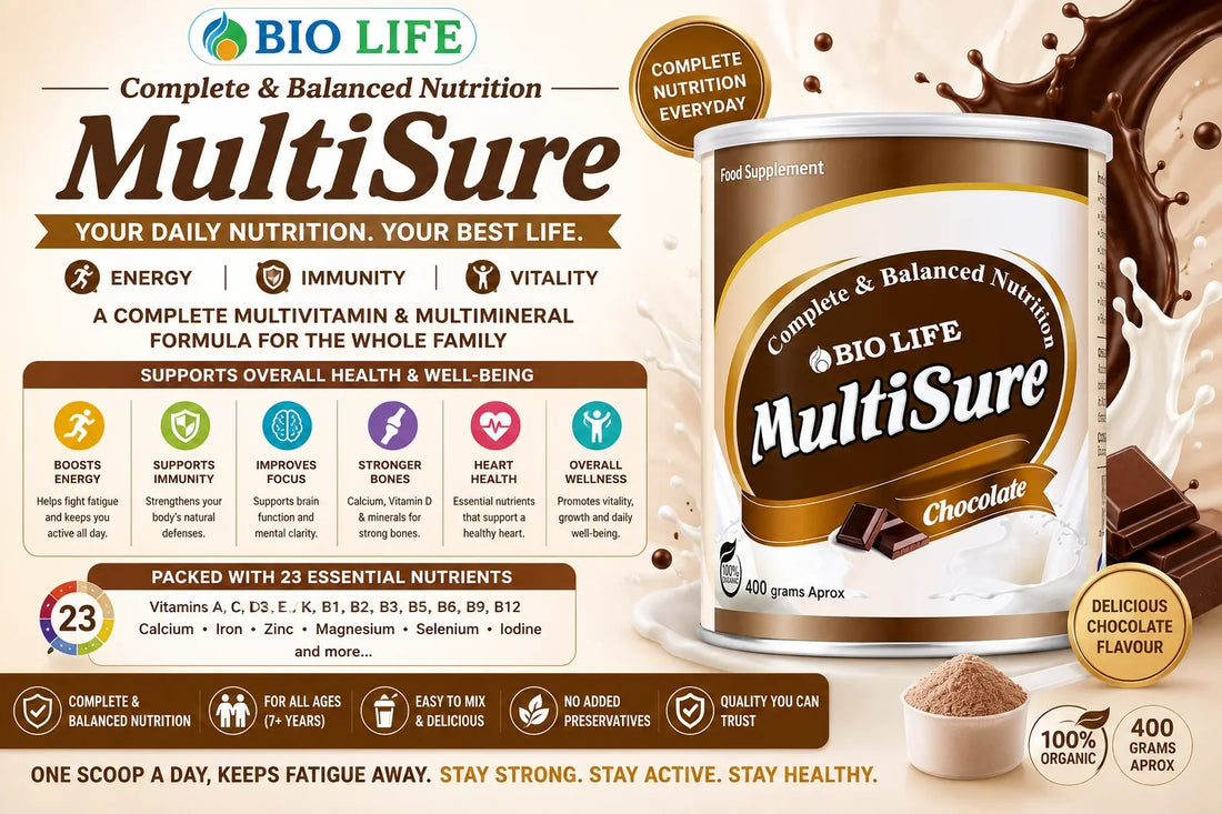 BioLife MultiSure Multivitamin Powder: Best Daily Multivitamin Supplement in Pakistan for Energy, Immunity & Vitality Bio Life