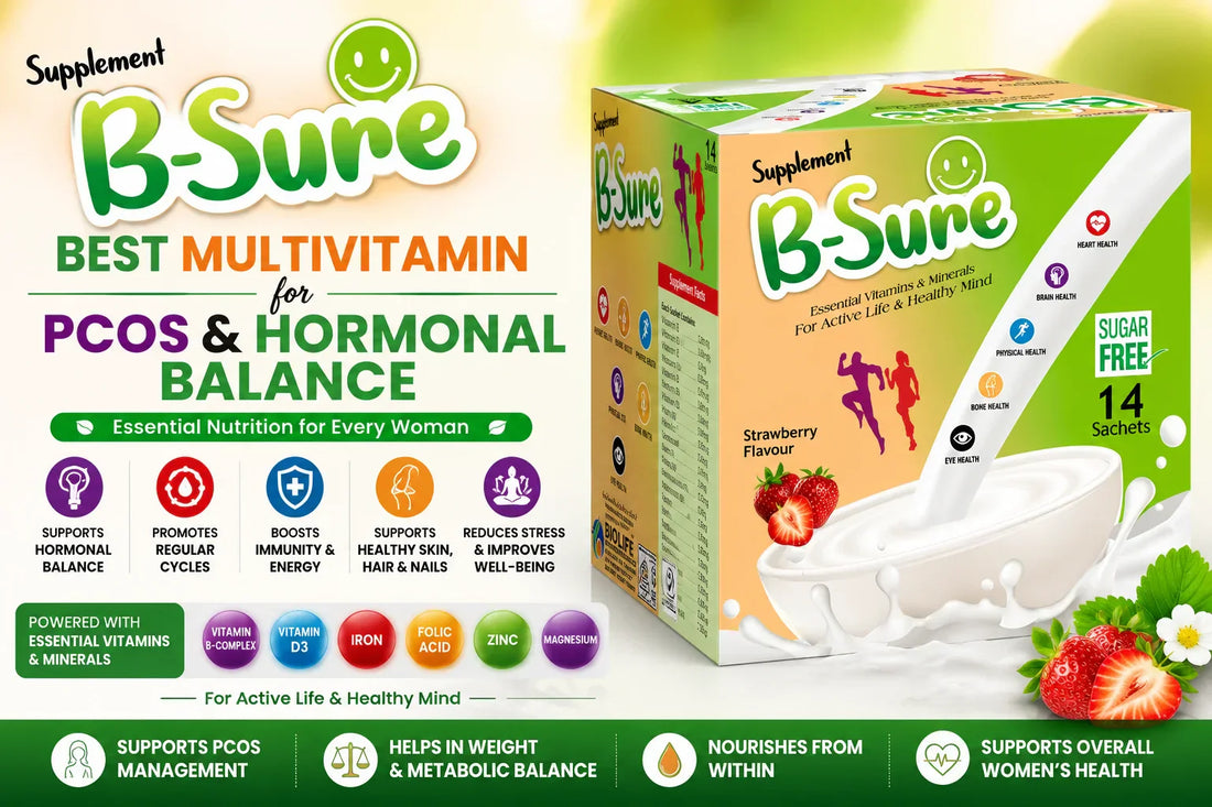 B-Sure Sachets: Best Multivitamin for PCOS and Hormonal Balance Bio Life
