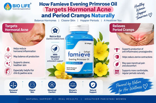 How Famieve Evening Primrose Oil Targets Hormonal Acne and Period Cramps Naturally Bio Life
