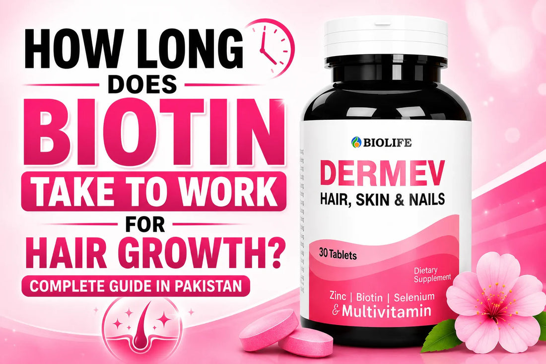 How Long Does Biotin Take to Work for Hair Growth? Complete Guide in Pakistan (BioLife DERMEV)