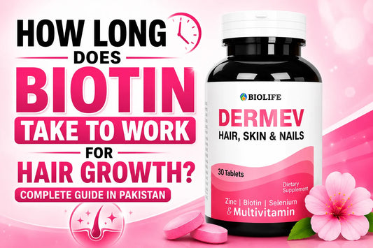 How Long Does Biotin Take to Work for Hair Growth? Complete Guide in Pakistan (BioLife DERMEV)