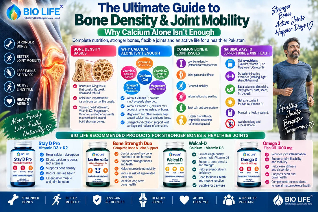 The Ultimate Guide to Bone Density & Joint Mobility - Why Calcium Alone Isn't Enough Bio Life