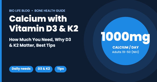 Calcium with Vitamin D3 and K2 guide – how much calcium you need