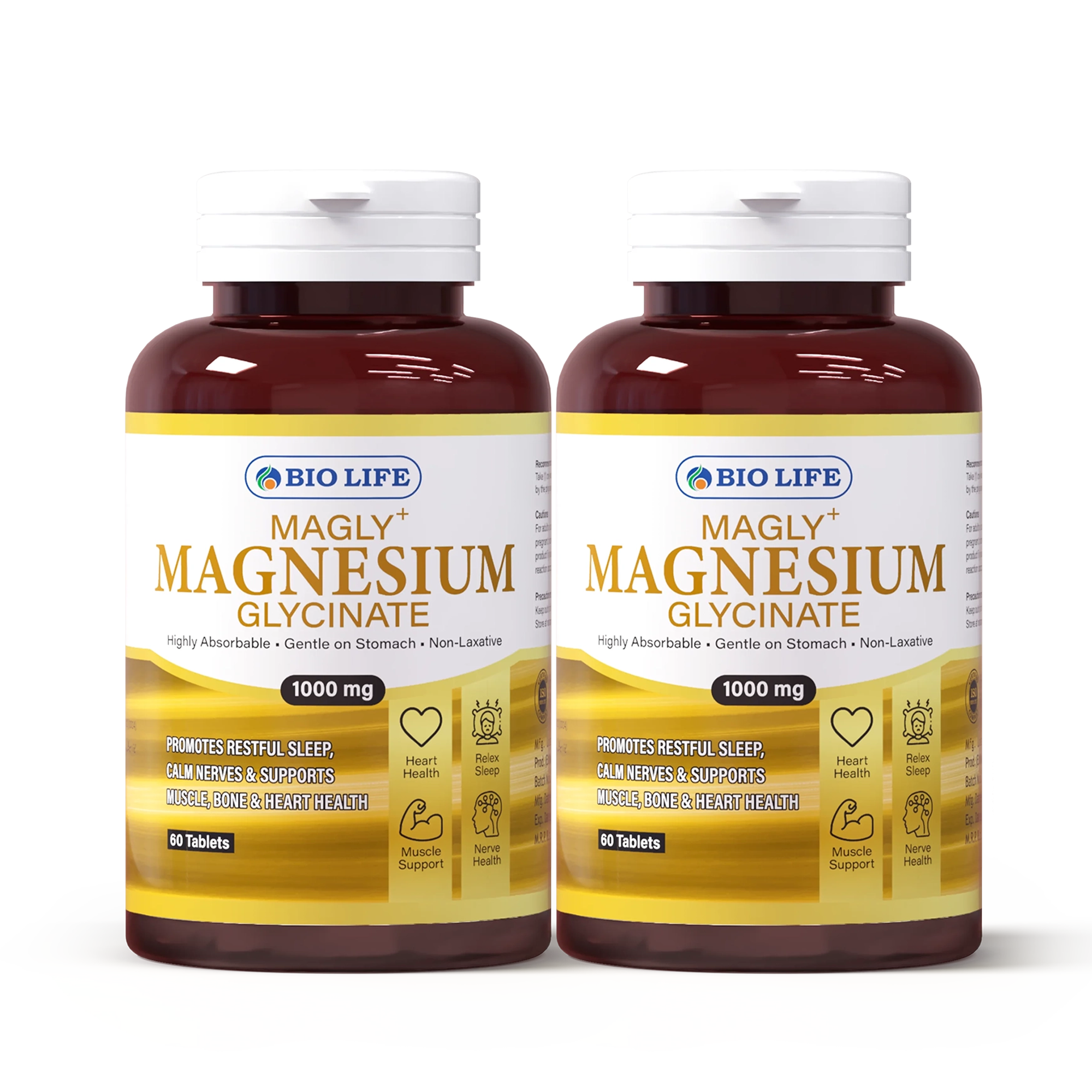 MAGLY+ Magnesium Glycinate Supplement – Sleep, Stress & Muscle Support Bio Life
