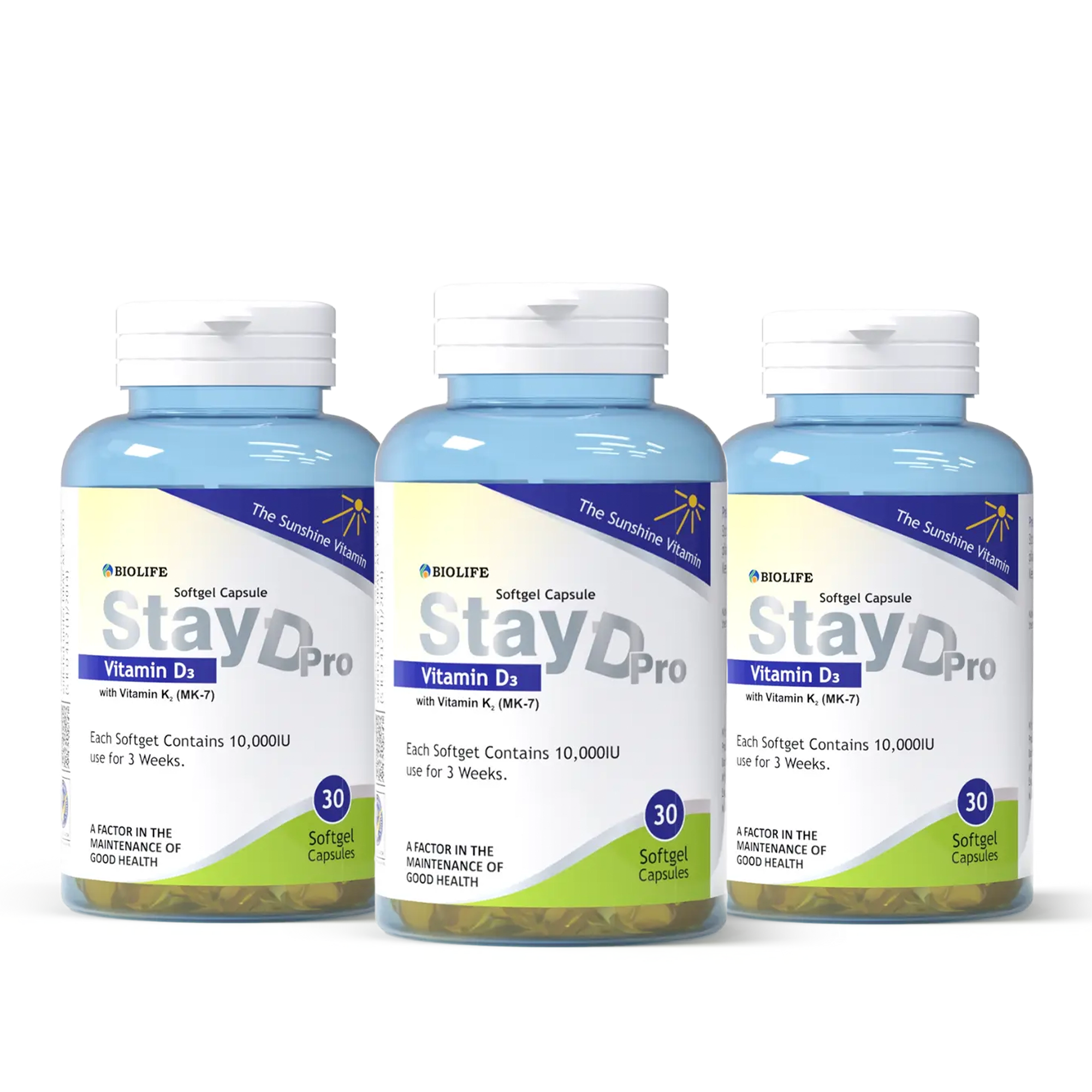 Stay D Pro Vitamin D3 Capsules with K2 – Best Vitamin D3 Supplements Bio Life