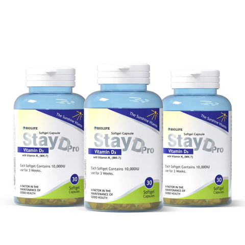 Stay D Pro Vitamin D3 Capsules with K2 – Best Vitamin D3 Supplements Bio Life