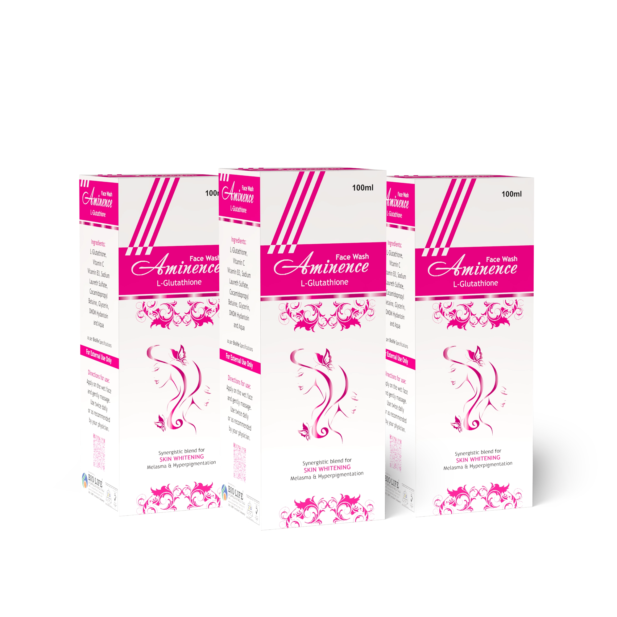 Aminence Face Wash – Vitamin C & Glutathione Face Cleanser Bio Life