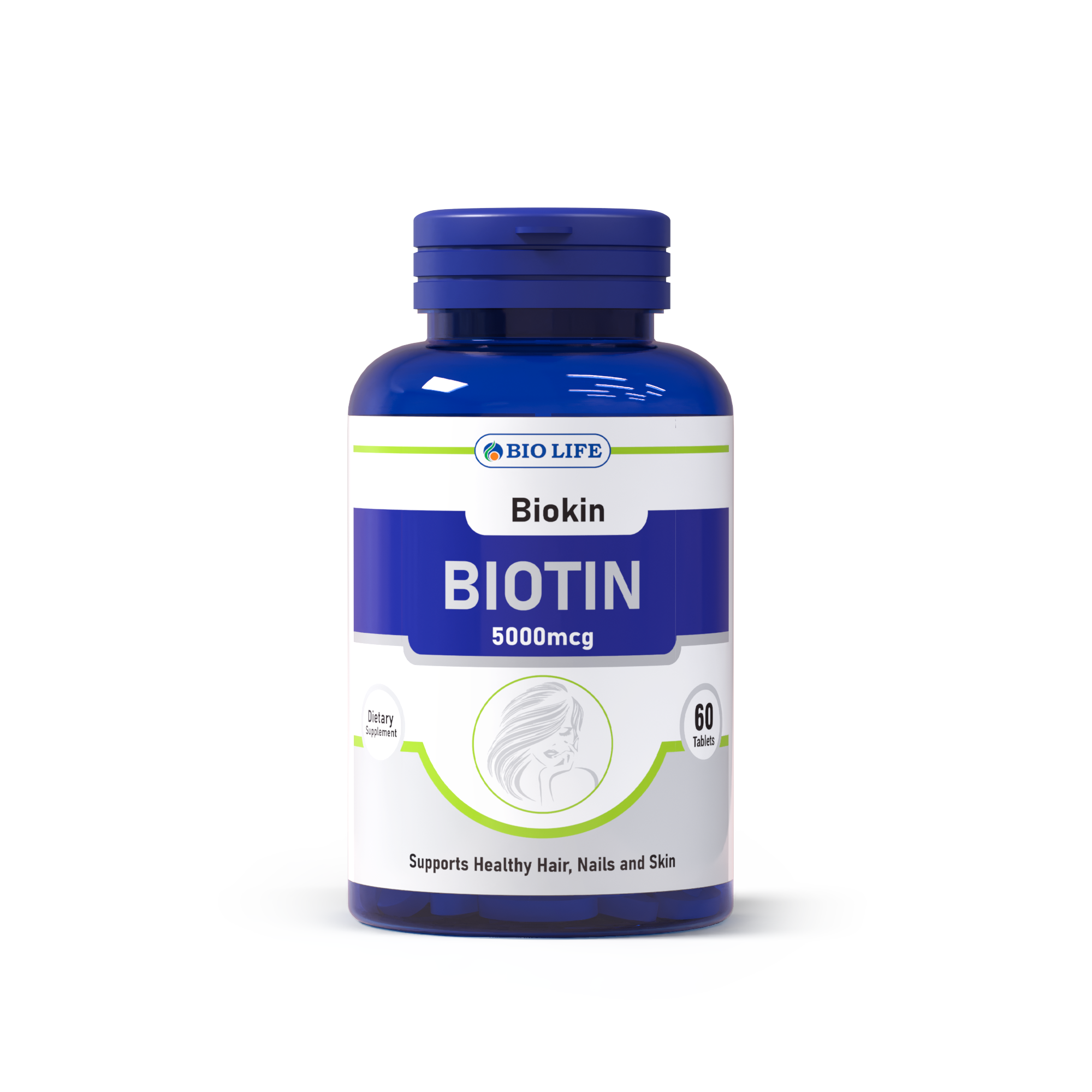 Biotin Supplement 5000mcg – Biotin Supplement for Hair, Skin & Nails Bio Life