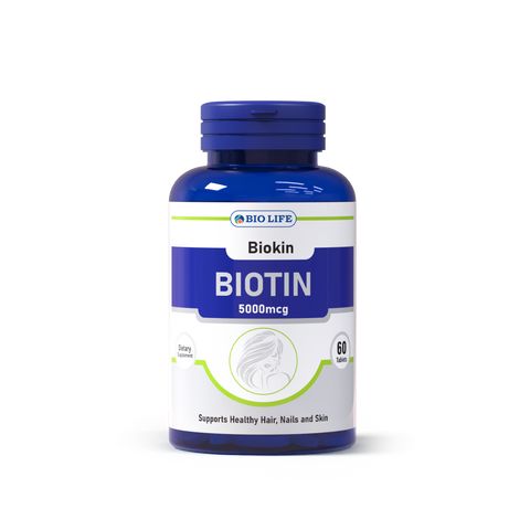 Biotin Supplement 5000mcg – Biotin Supplement for Hair, Skin & Nails Bio Life