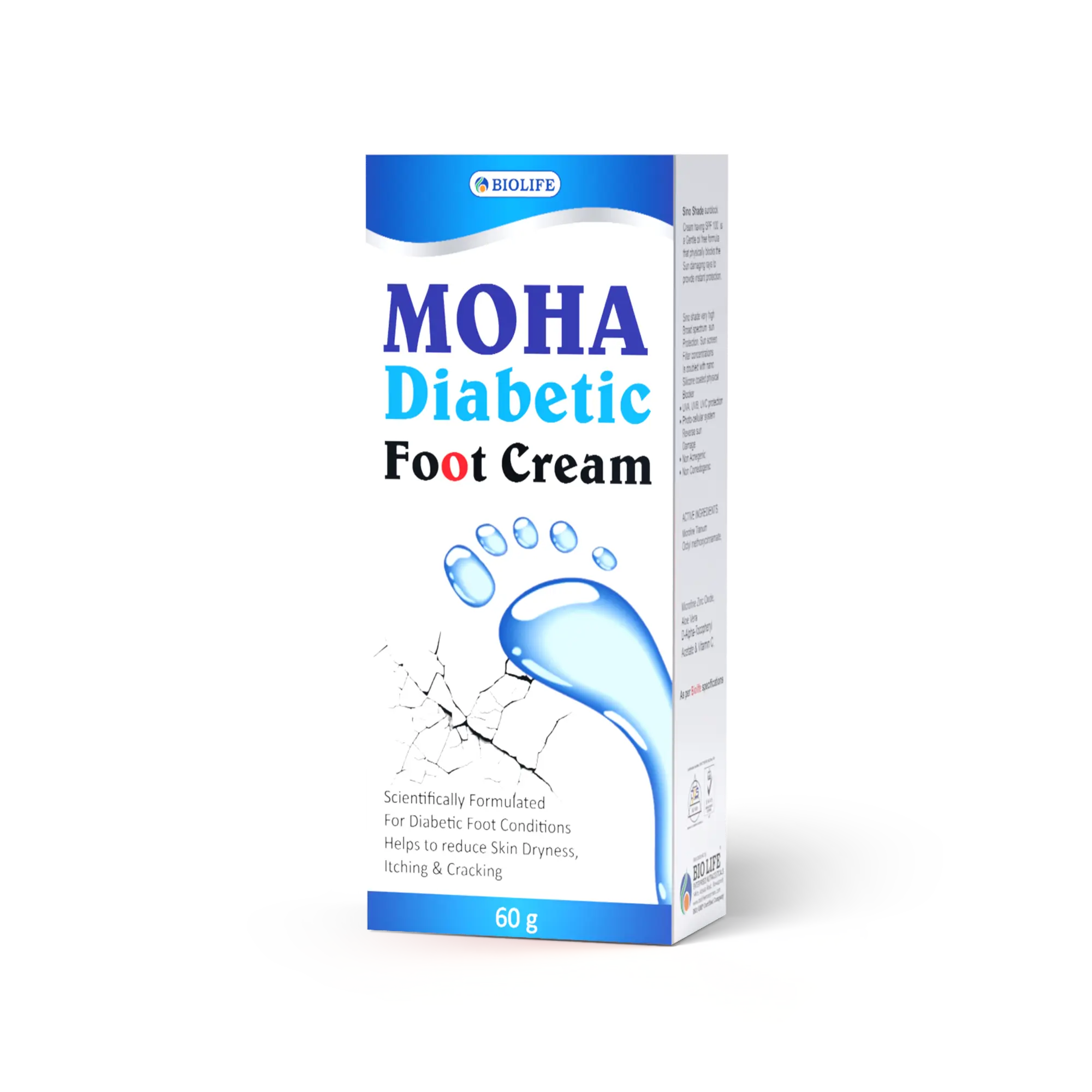 MOHA Diabetic Foot Cream | Heel Crack Cream for Dry & Cracked Feet Bio Life