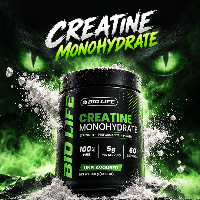 Creatine Monohydrate 300g – 100% Pure Micronized Unflavoured Creatine Powder | Biolife Bio Life