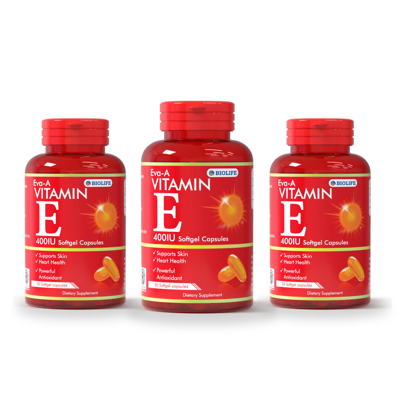 EVA-A Vitamin E Capsules – 3 Packs Bundle