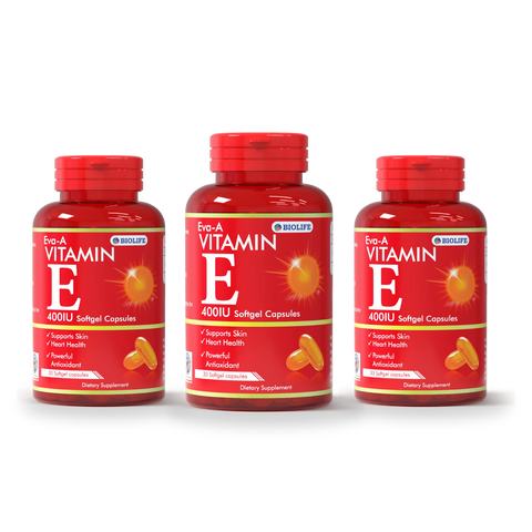 EVA-A Vitamin E Capsules – 3 Packs Bundle