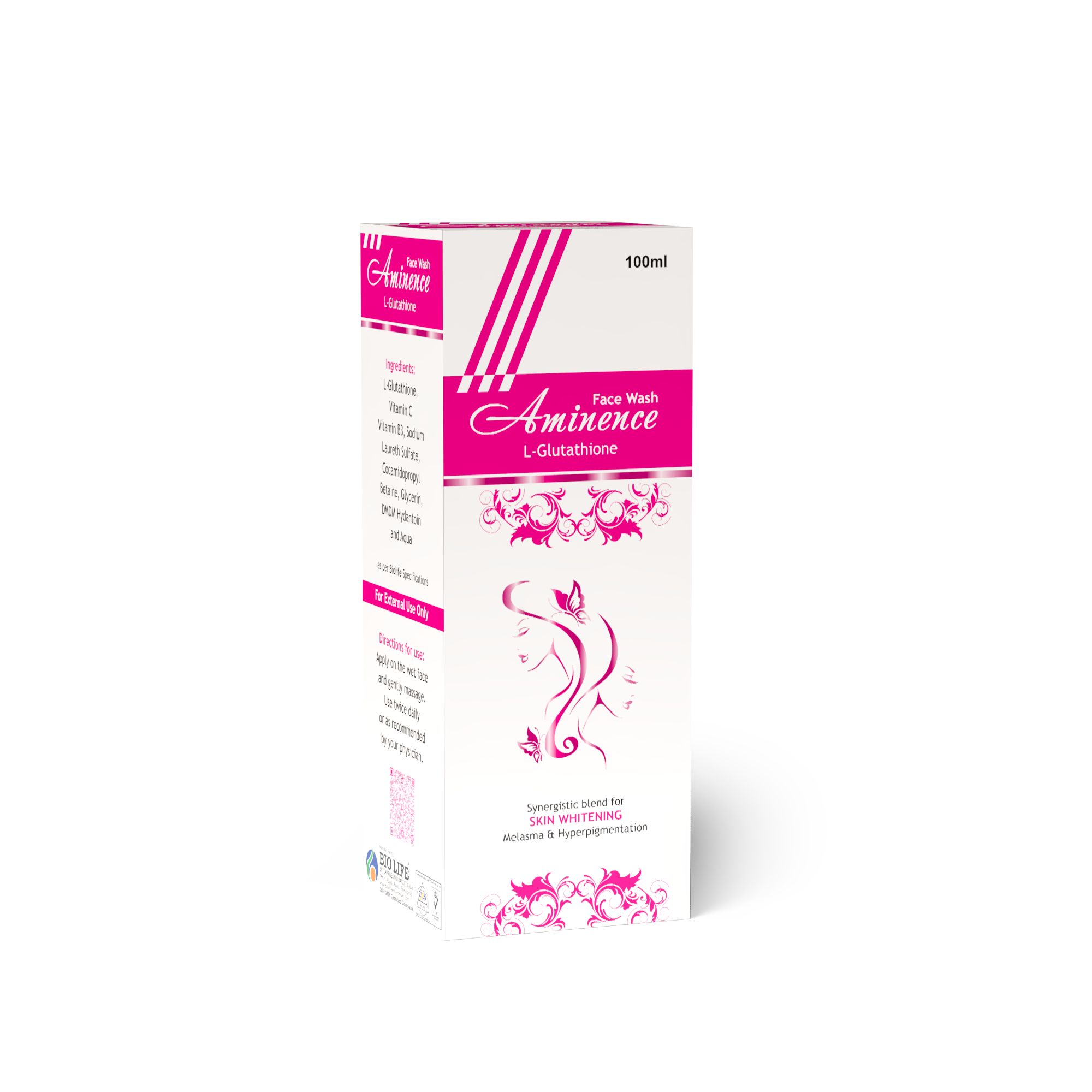 Aminence Face Wash – Vitamin C & Glutathione Face Cleanser Bio Life