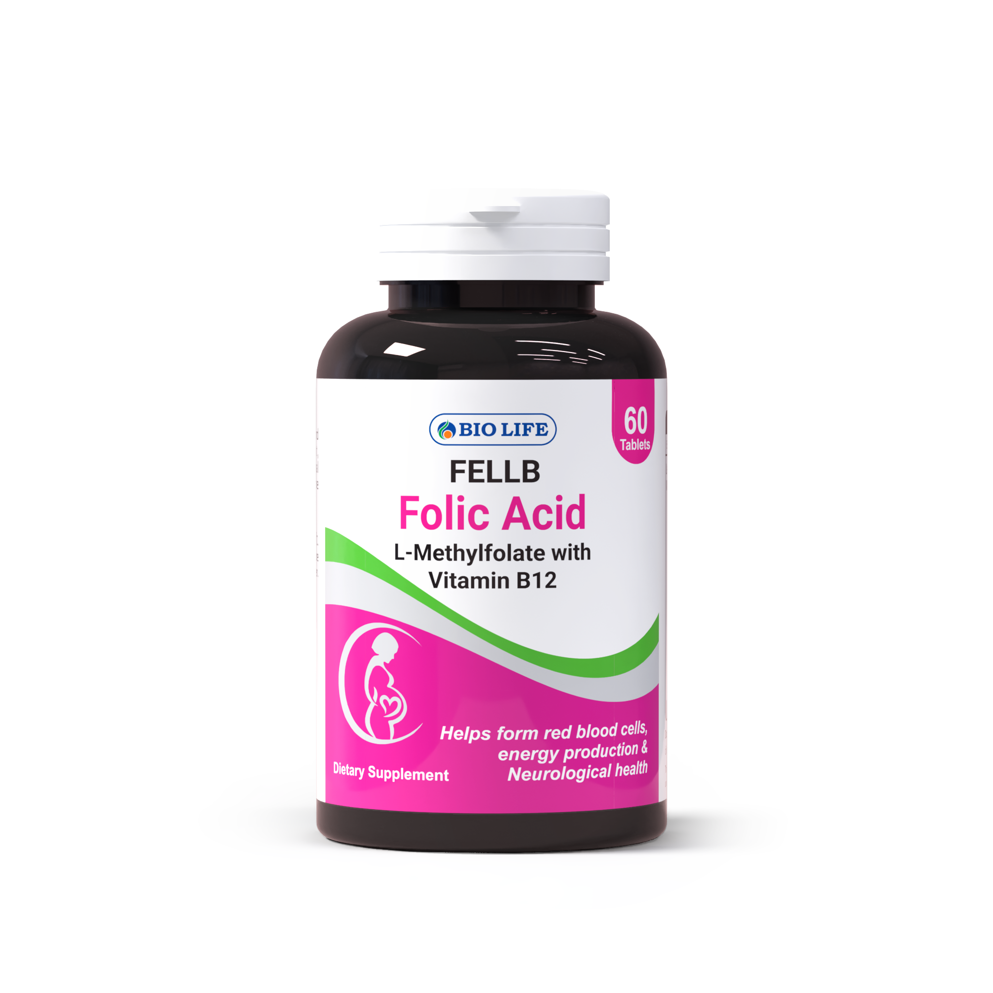 Fell-B Folic Acid Tablets with Vitamin B12 – Energy, Blood & Health Support Bio Life