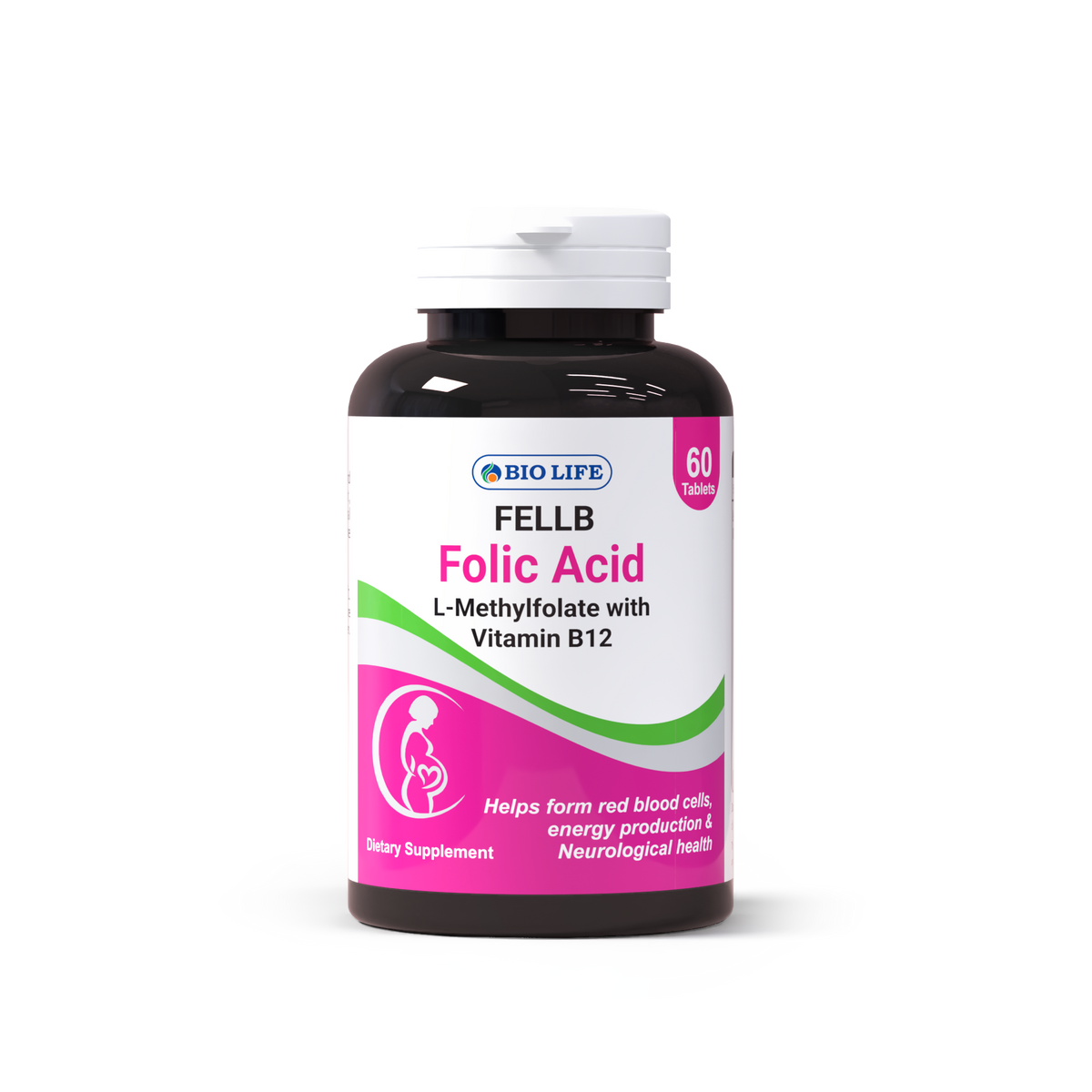 Fell-B Folic Acid Tablets with Vitamin B12 – Energy, Blood & Health Support Bio Life