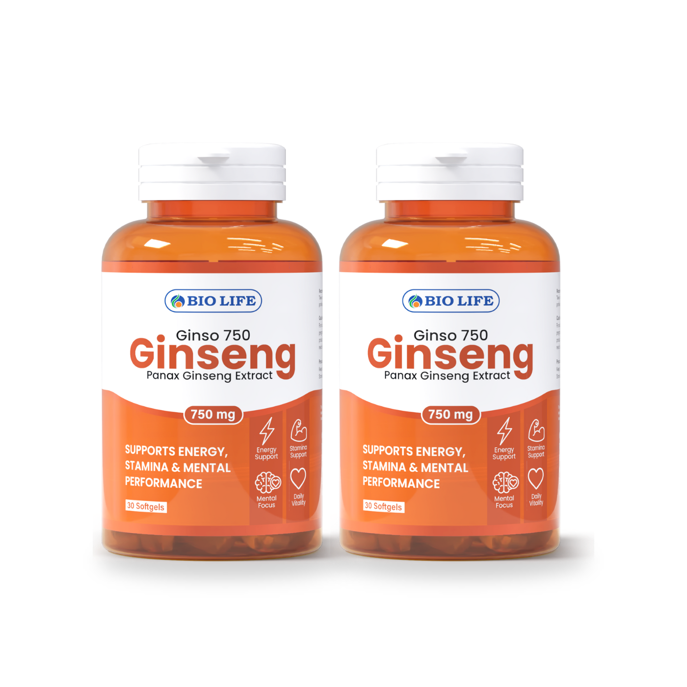 Biolife Panax Ginseng 750mg – 2 Packs Bundle