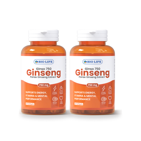 Biolife Panax Ginseng 750mg – 2 Packs Bundle
