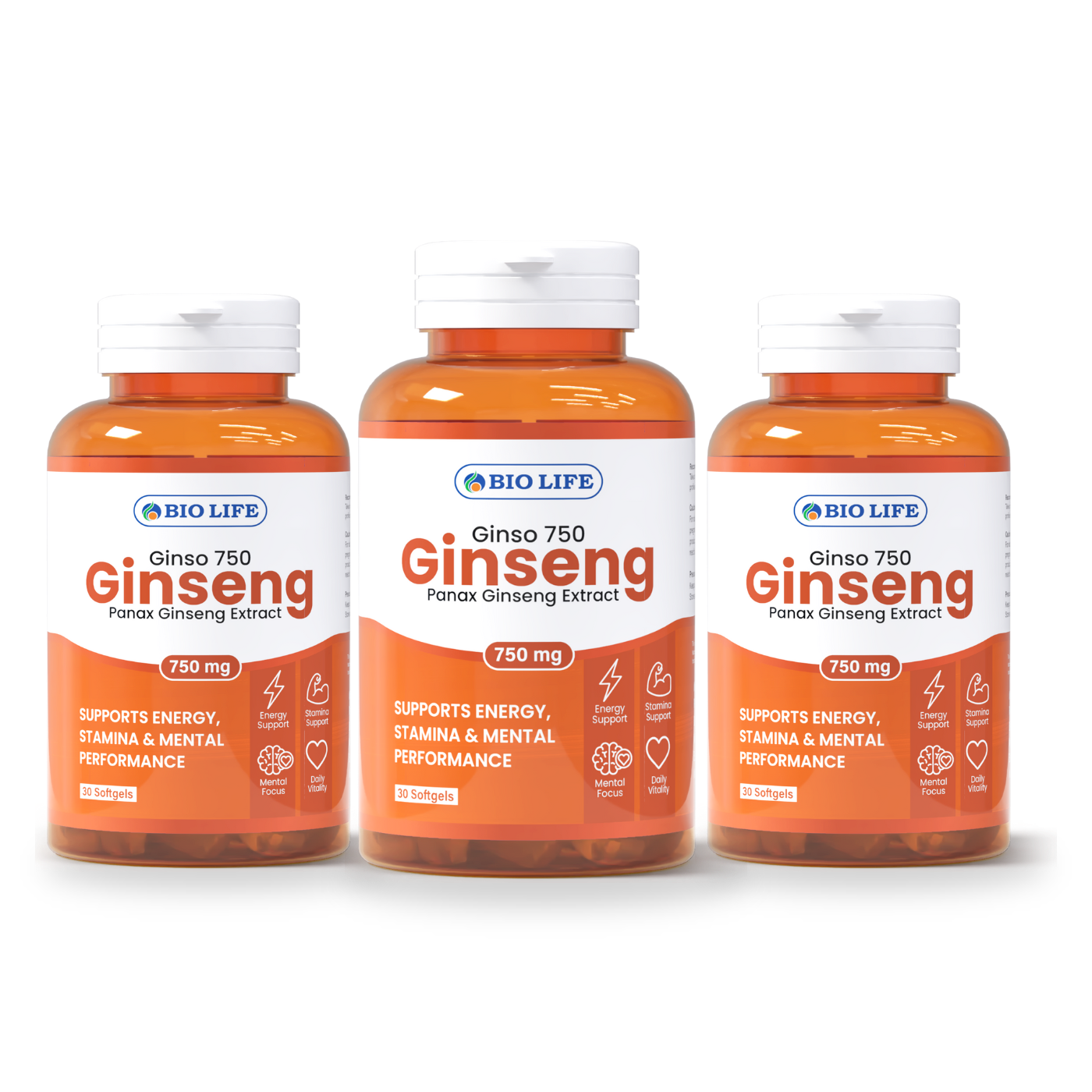 Biolife Panax Ginseng 750mg – 3 Packs Bundle