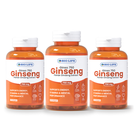 Biolife Panax Ginseng 750mg – 3 Packs Bundle