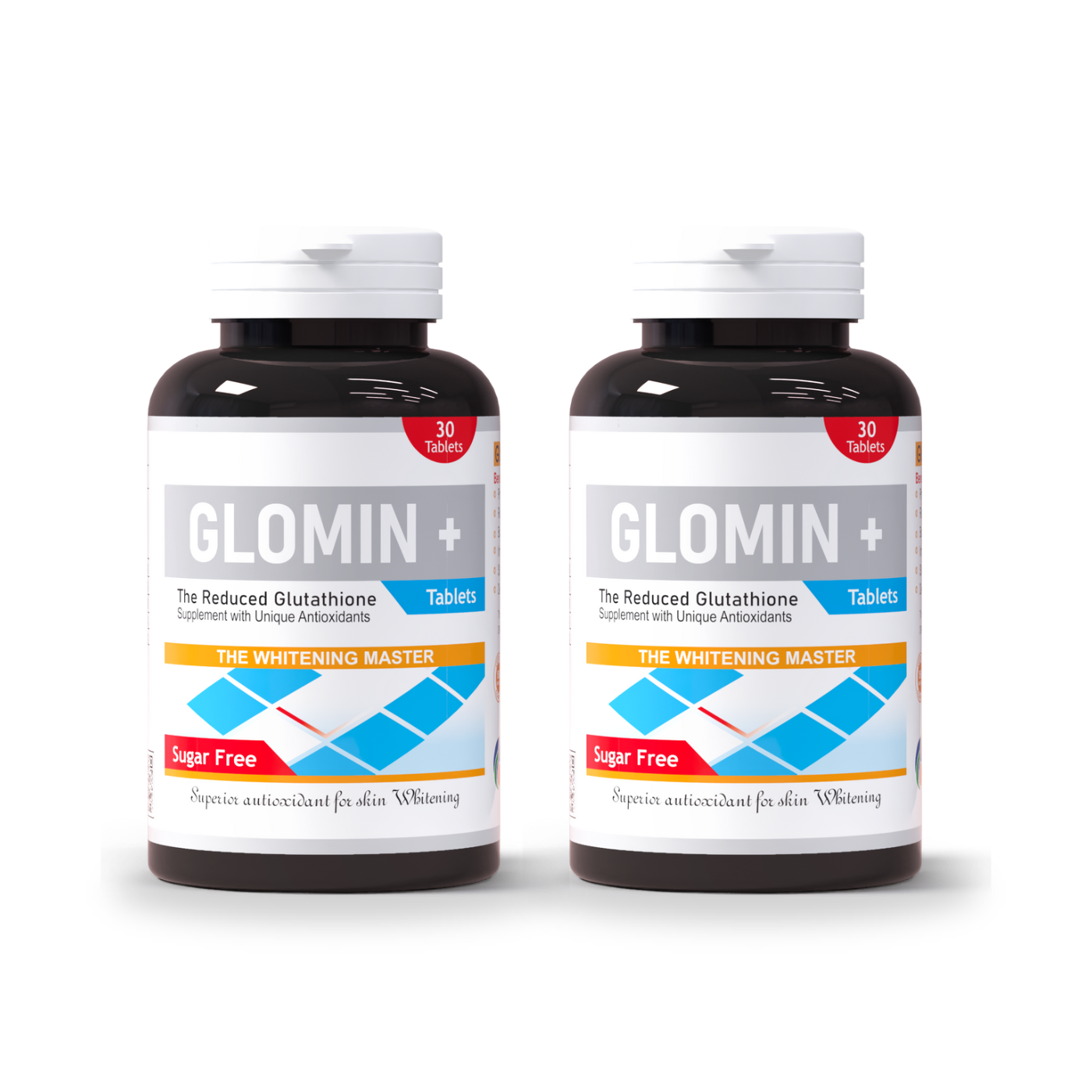 Glomin+ Glutathione Tablets – 2 Packs Bundle (60 Tablets)
