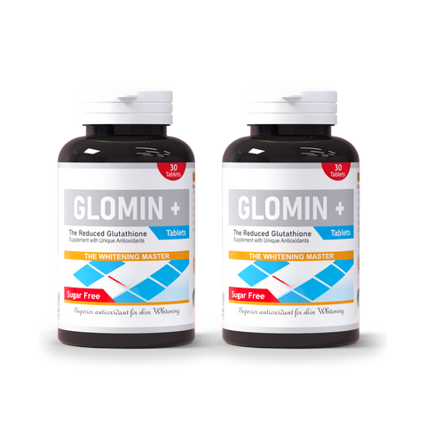 Glomin+ Glutathione Tablets – 2 Packs Bundle (60 Tablets)
