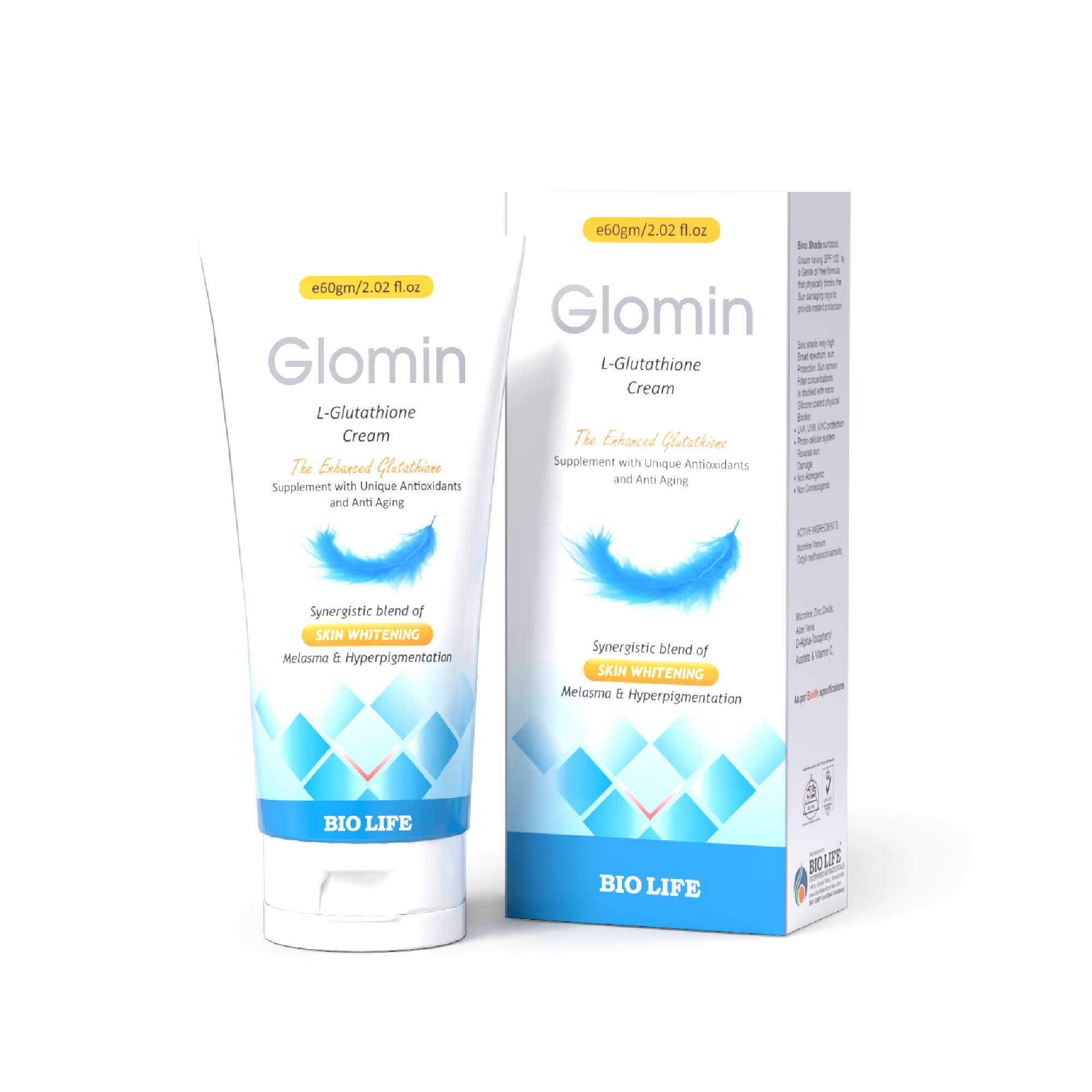 Glomin L Glutathione Cream – L Glutathione for Skin Brightening Bio Life