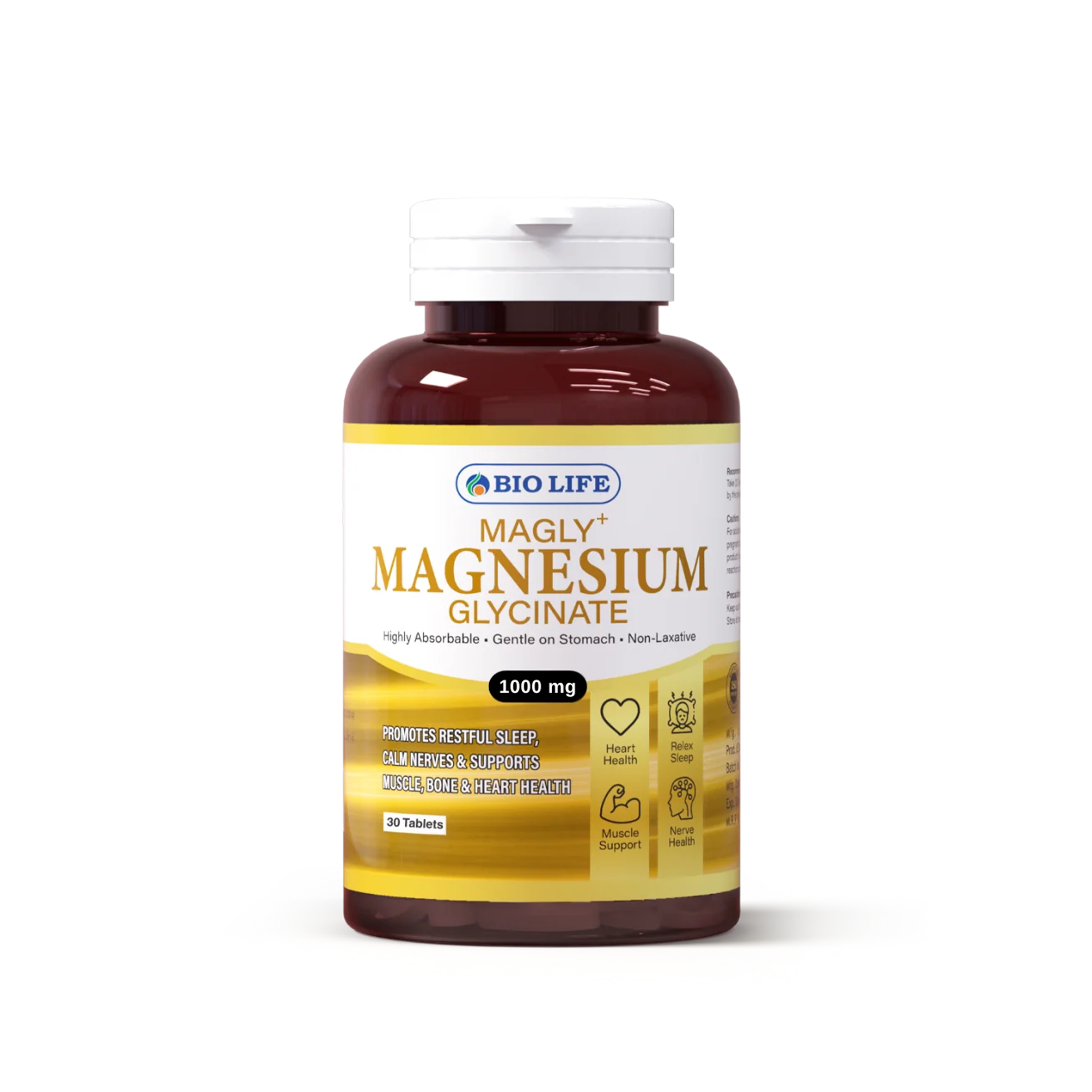 MAGLY+ Magnesium Glycinate Supplement – Sleep, Stress & Muscle Support Bio Life