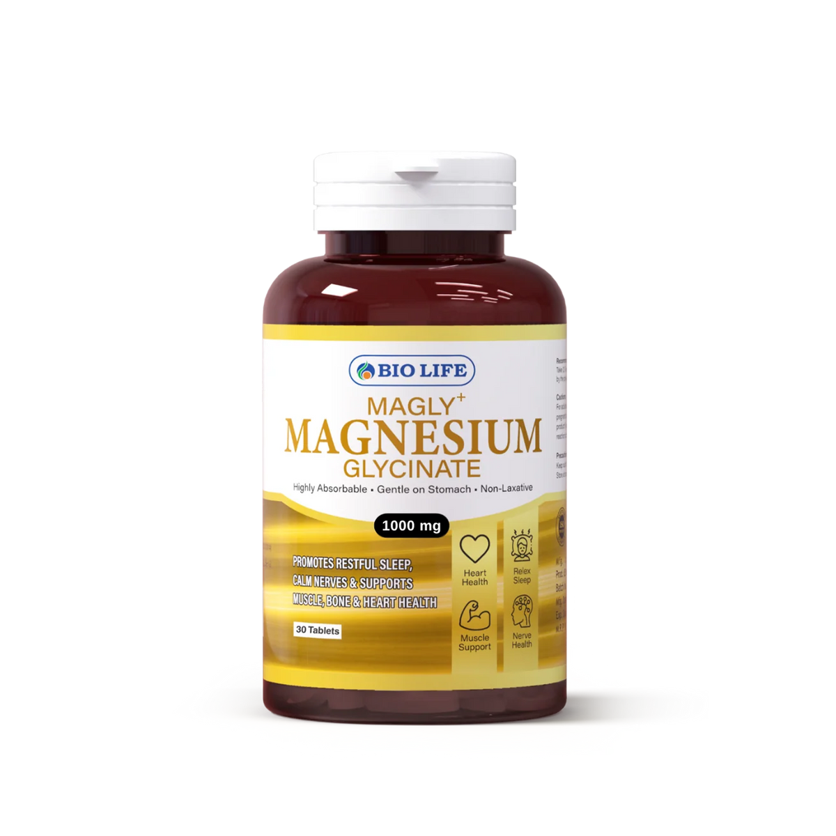 MAGLY+ Magnesium Glycinate Supplement – Sleep, Stress & Muscle Support Bio Life