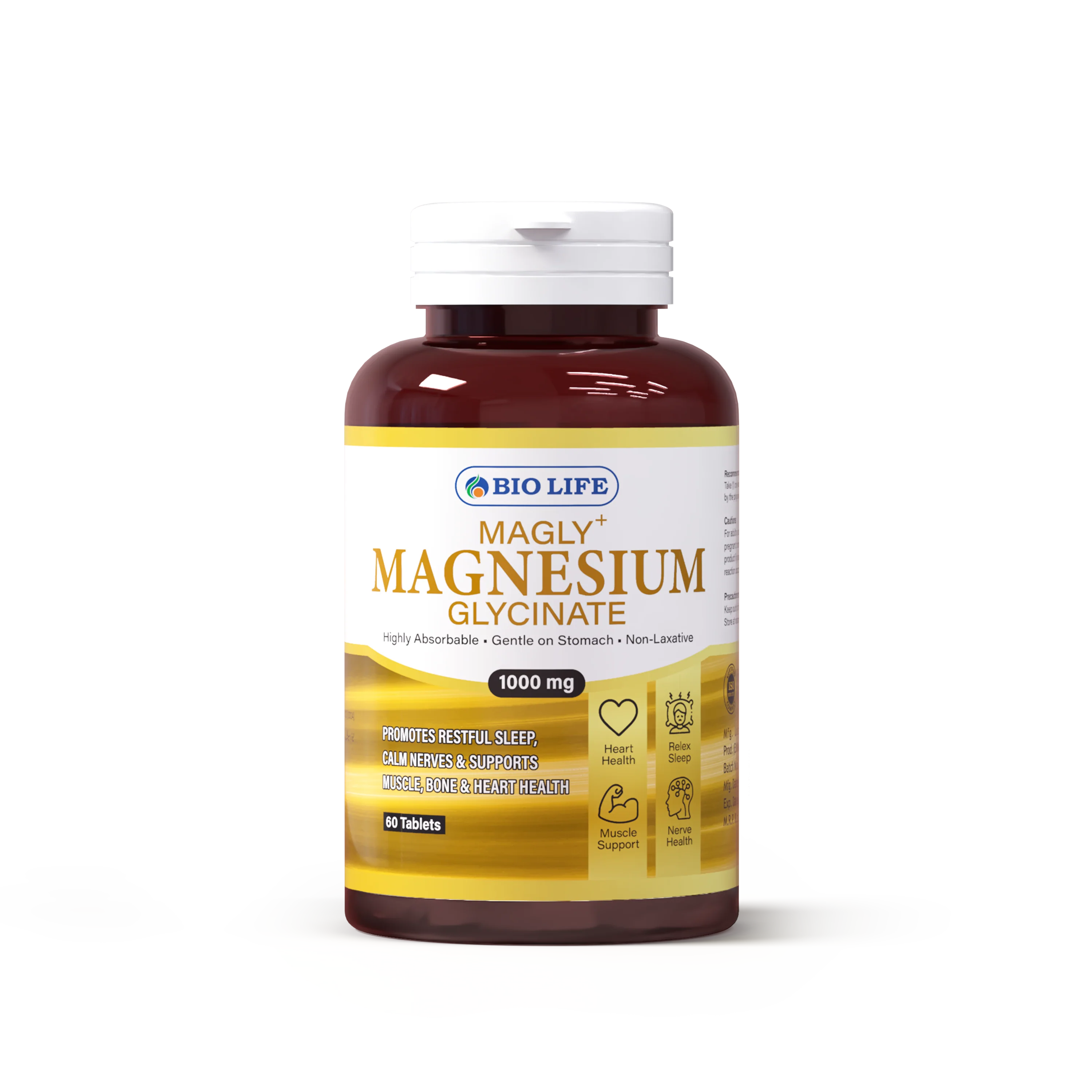 MAGLY+ Magnesium Glycinate Supplement – Sleep, Stress & Muscle Support Bio Life