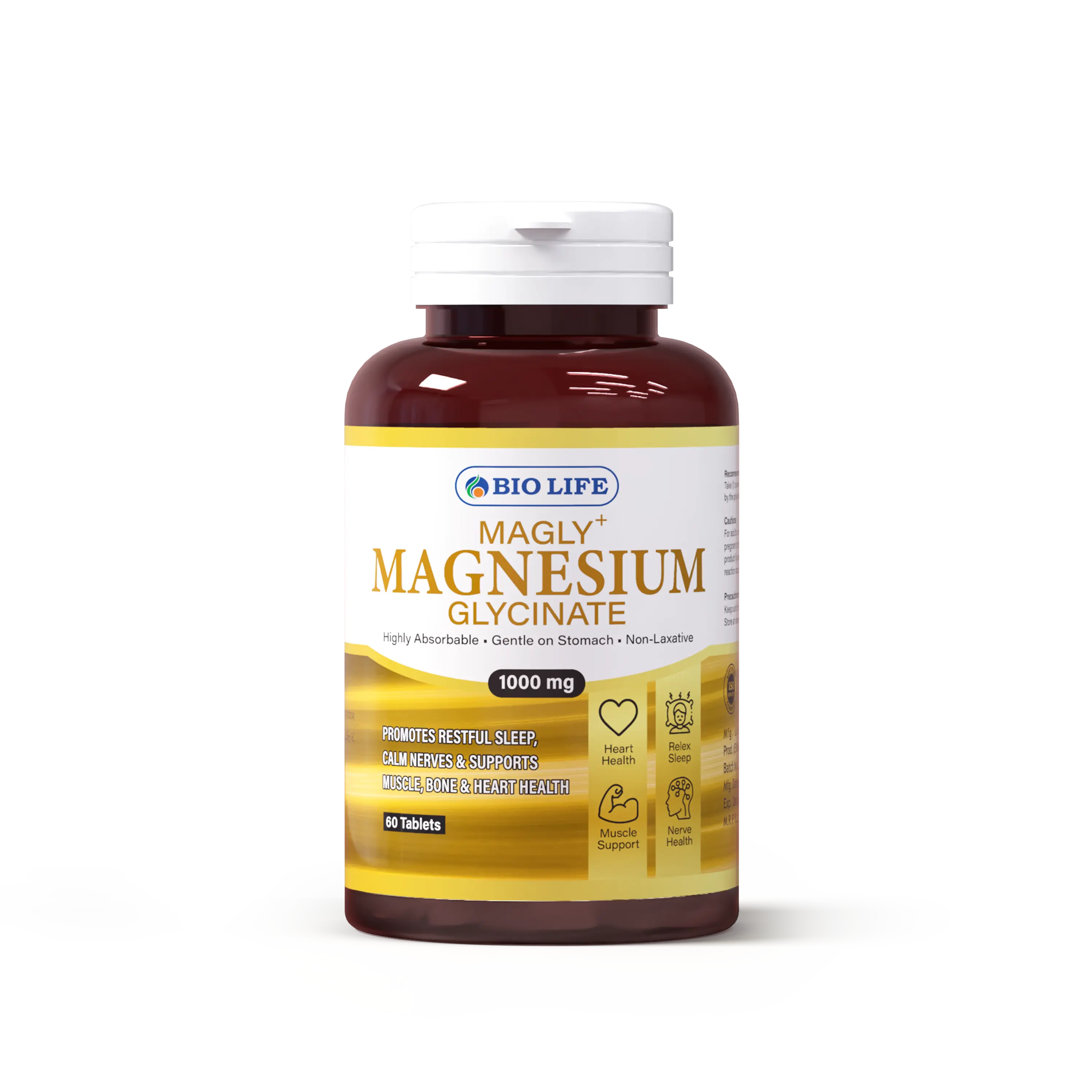 MAGLY+ Magnesium Glycinate Supplement – Sleep, Stress & Muscle Support Bio Life