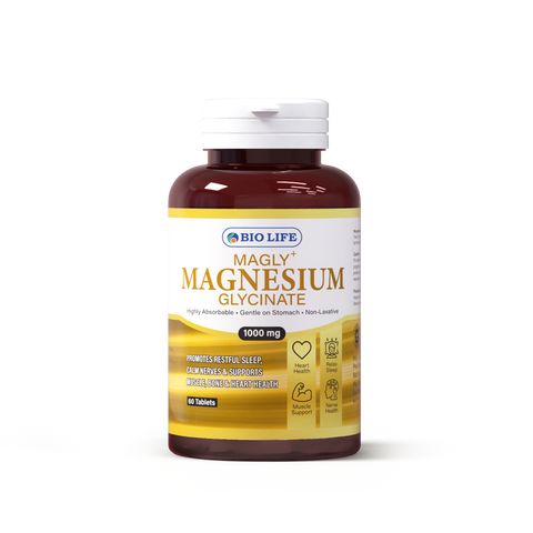 MAGLY+ Magnesium Glycinate Supplement – Sleep, Stress & Muscle Support Bio Life