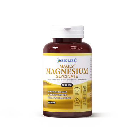 MAGLY+ Magnesium Glycinate Supplement – Sleep, Stress & Muscle Support Bio Life