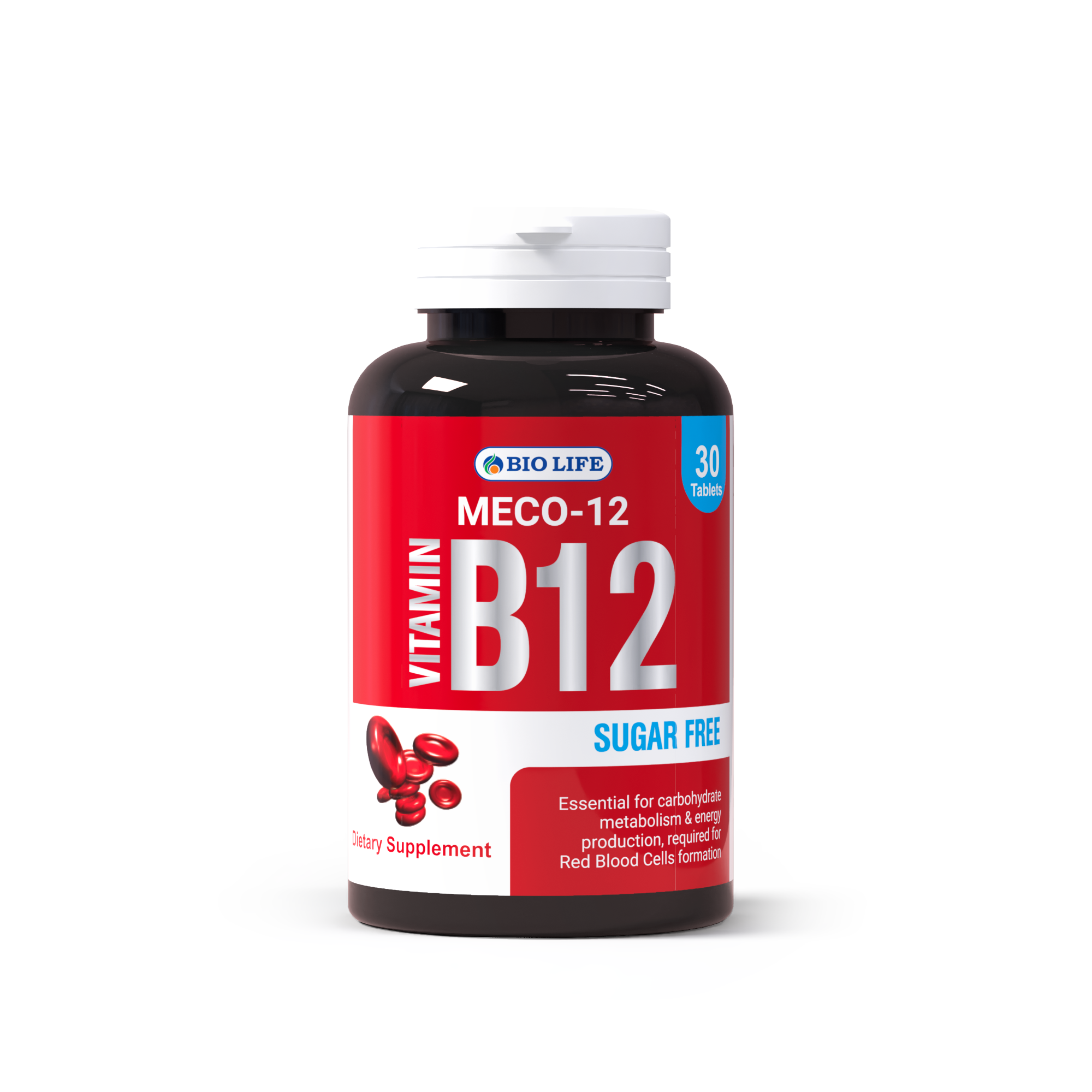 Biolife Meco Vitamin B12 Tablets – Dietary Supplement for Energy & Nerve Health Bio Life