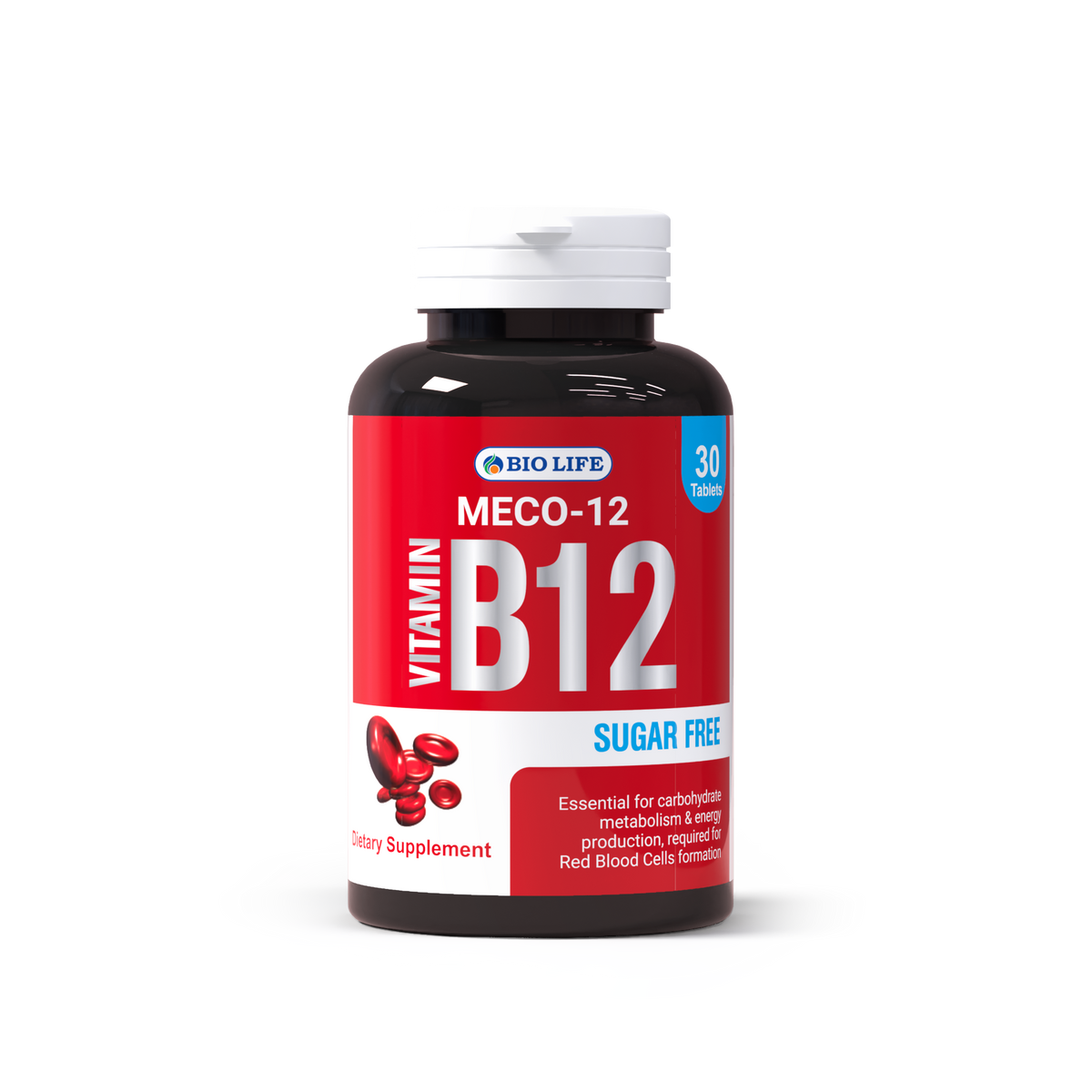 Biolife Meco Vitamin B12 Tablets – Dietary Supplement for Energy & Nerve Health Bio Life