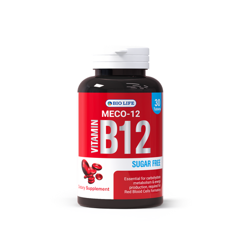 Biolife Meco Vitamin B12 Tablets – Dietary Supplement for Energy & Nerve Health Bio Life