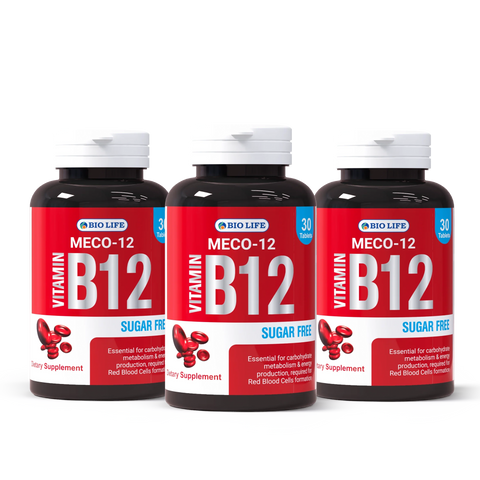 Biolife Meco Vitamin B12 Tablets – Dietary Supplement for Energy & Nerve Health Bio Life