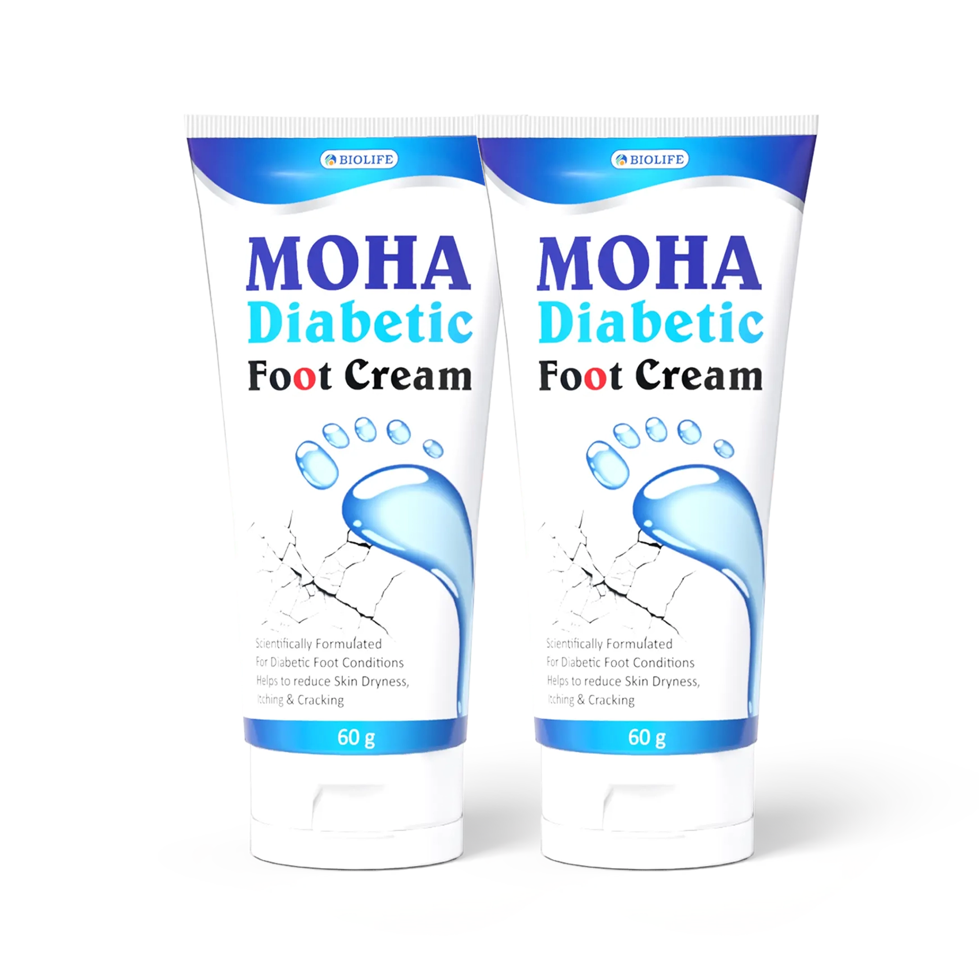 MOHA Diabetic Foot Cream | Heel Crack Cream for Dry & Cracked Feet Bio Life