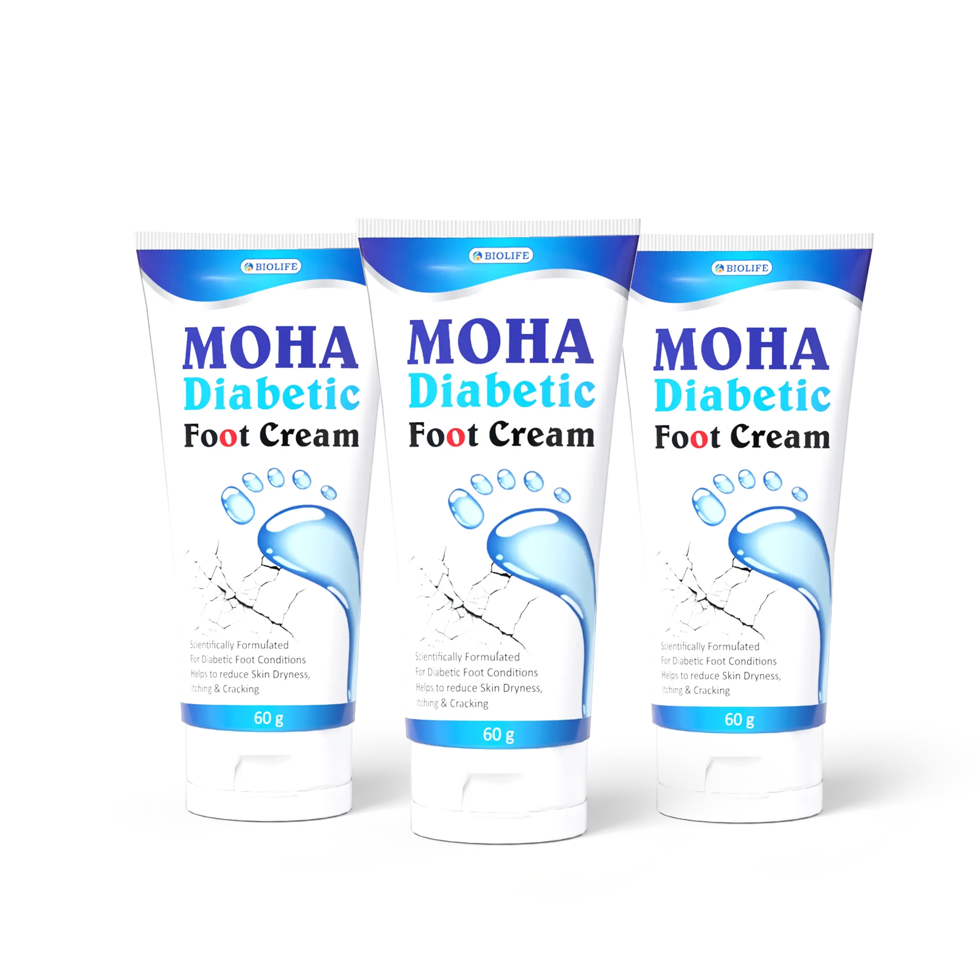 MOHA Diabetic Foot Cream | Heel Crack Cream for Dry & Cracked Feet Bio Life
