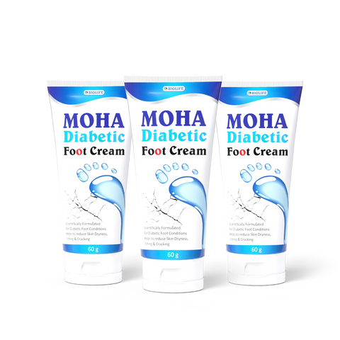 MOHA Diabetic Foot Cream | Heel Crack Cream for Dry & Cracked Feet Bio Life