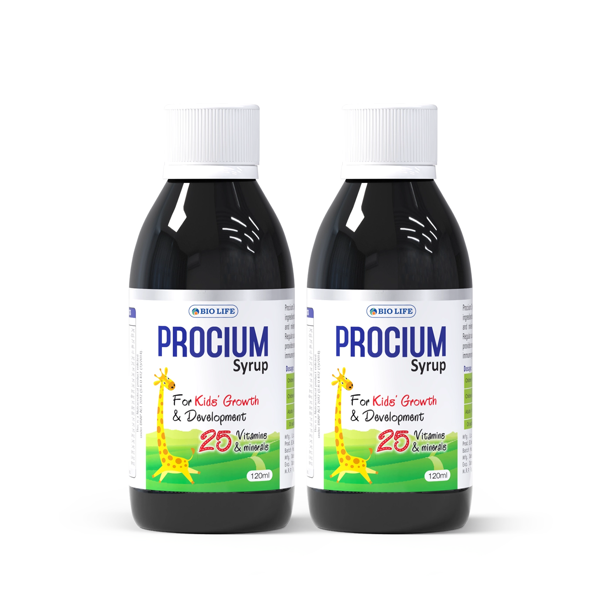 Procium Kids Multivitamin Syrup 120ml | 25 Vitamins & Minerals by Biolife Bio Life