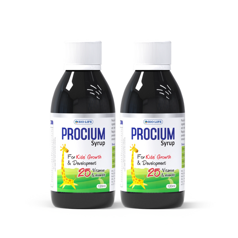 Procium Kids Multivitamin Syrup 120ml | 25 Vitamins & Minerals by Biolife Bio Life