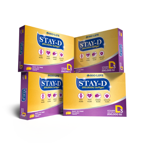 Stay-D Vitamin D3 Supplement 200,000 IU – For Bones & Immunity Bio Life