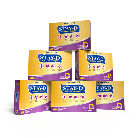 Stay-D Vitamin D3 Supplement 200,000 IU – For Bones & Immunity Bio Life