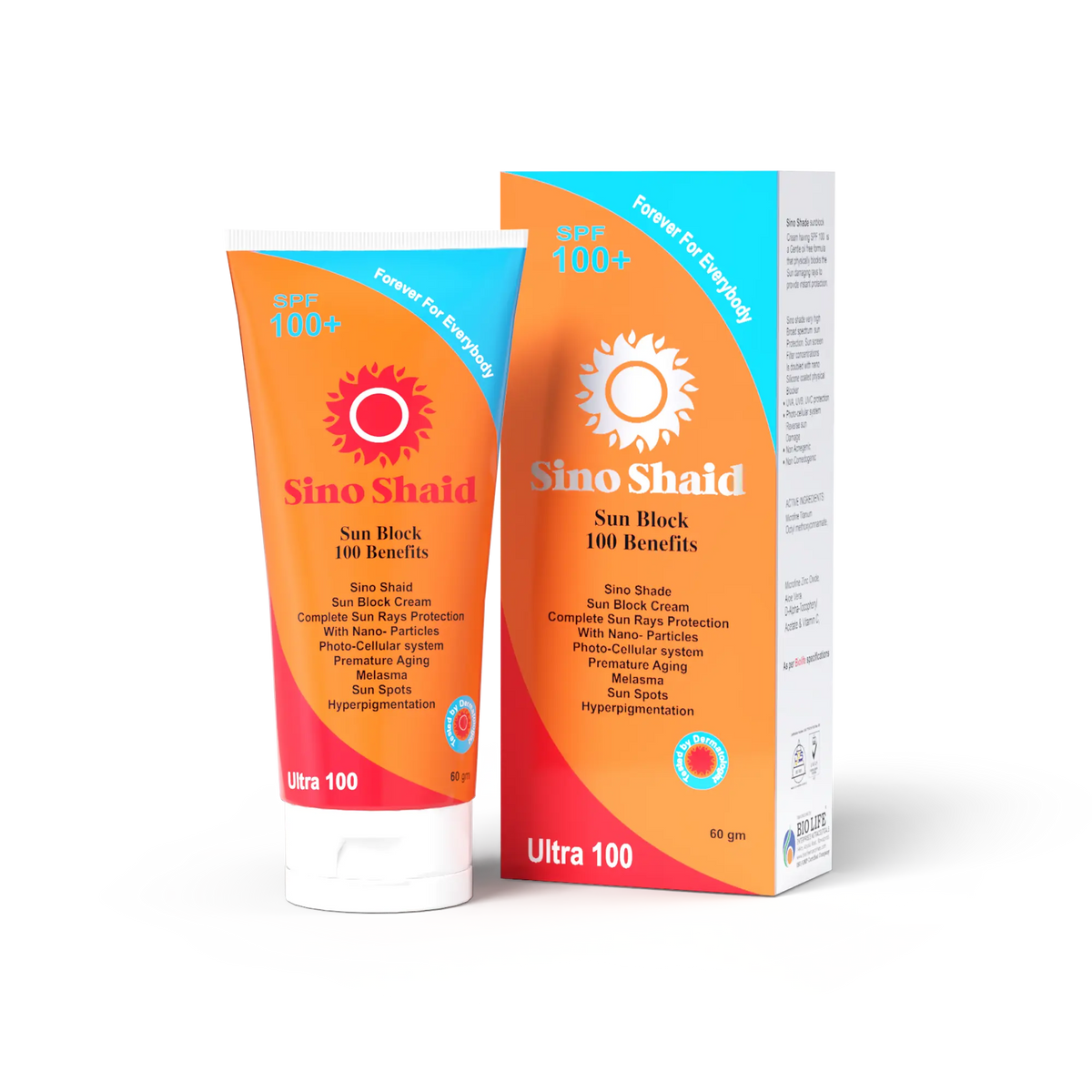 Sino Shaid SPF 100+ – Sun Block for Oily Skin & Daily Protection Bio Life
